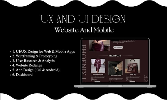 Gig Preview - Create UX and UI website design for you