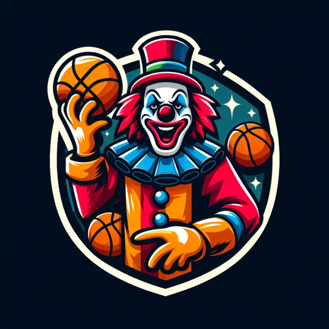 Gig Preview - Design creative clown mascot sport logo