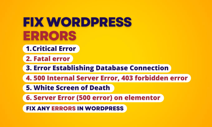 Gig Preview - Fix wordpress issues, wordpress website errors