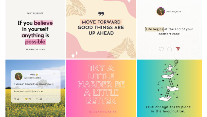 Gig Preview - Design motivational quotes images for your social media