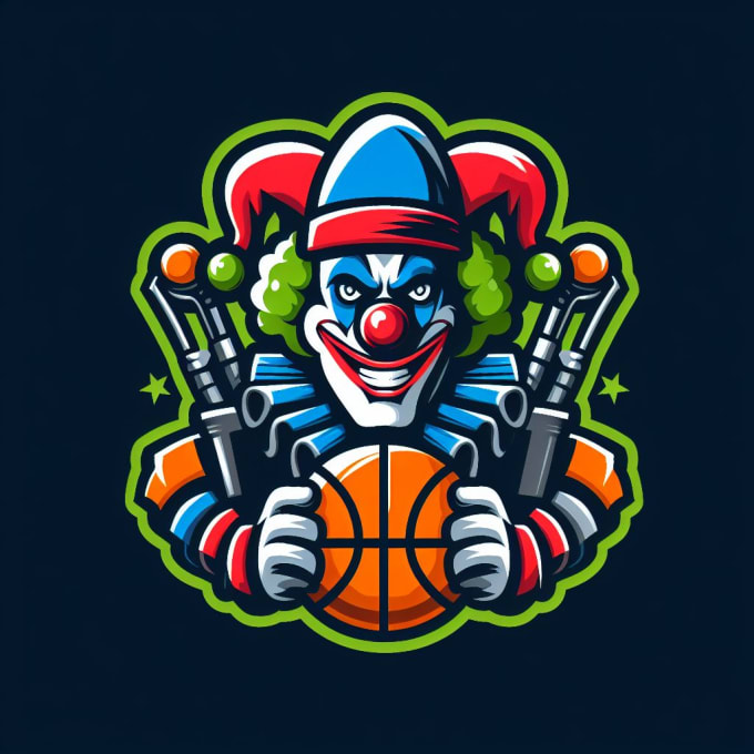 Gig Preview - Design creative clown mascot sport logo