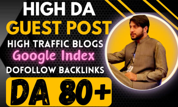 Gig Preview - Write and publish bulk guest posts on my high da upto 50 plus blogs