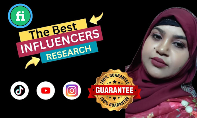 Gig Preview - Find the best youtube instagram and tiktok influencers for influencer marketing