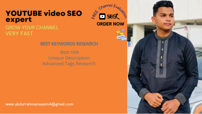 Gig Preview - Optimize youtube video SEO your channel top for rank