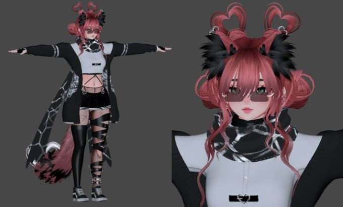 Gig Preview - Model a costume vrchat avatar, vr charater, vrc model, 3d model