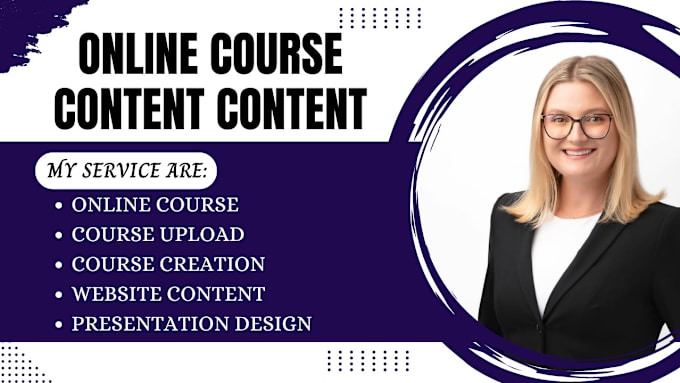 Gig Preview - Create online course content, course creation, training course, coaching program