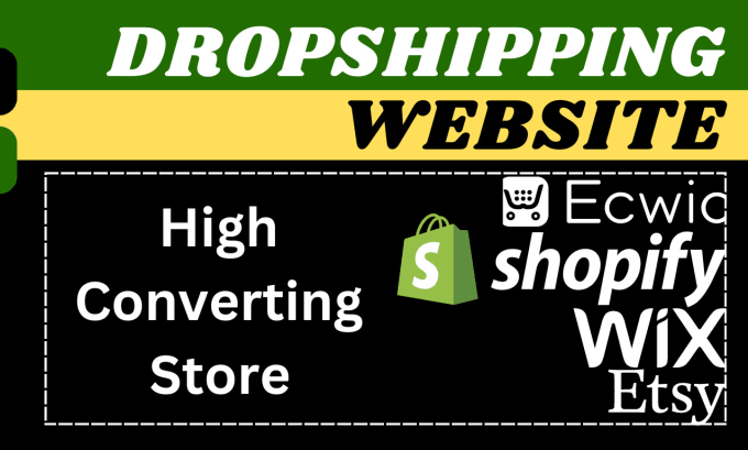 Gig Preview - Build ecwid dropshipping store wix squarespace ebay gohighlevel shopify website