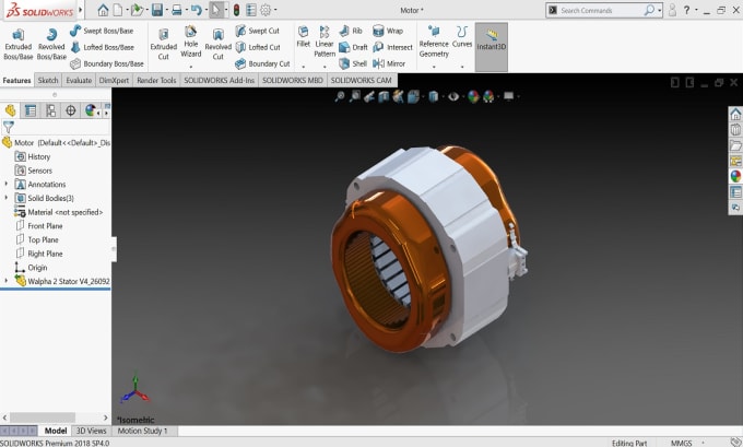 Gig Preview - Do 3d modeling, product design, and rendering in solidworks