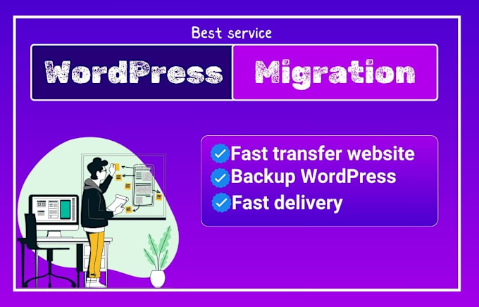 Gig Preview - Migrate wordpress, backup wordpress and transfer website to new domain hosting