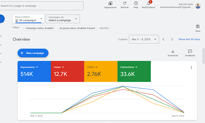 Gig Preview - Do organic youtube promotion through google ads