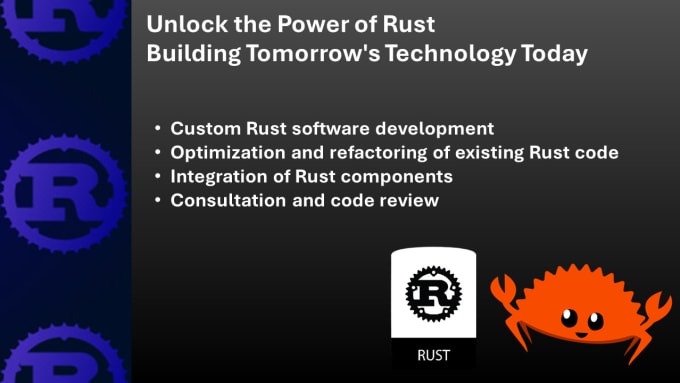 Gig Preview - Be your rust programmer and rust chat bot developer