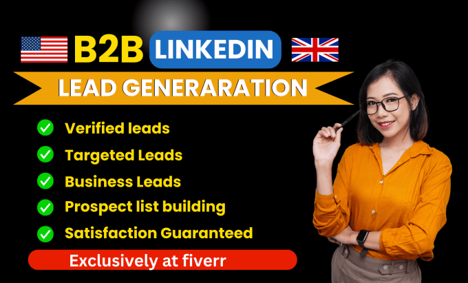 Gig Preview - Do targeted business email database b2b lead generation linkedin sales leads