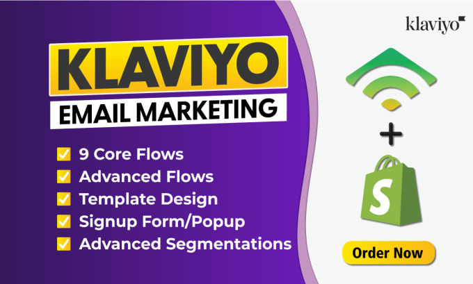 Gig Preview - Setup klaviyo email marketing flows for shopify ecommerce