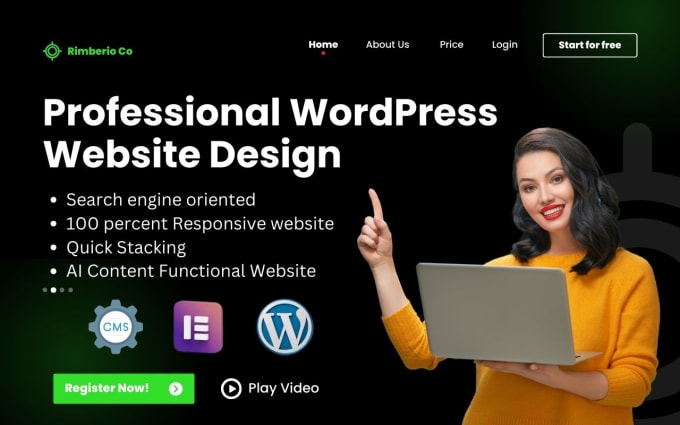 Gig Preview - Create affordable and professional wordpress website design for your business