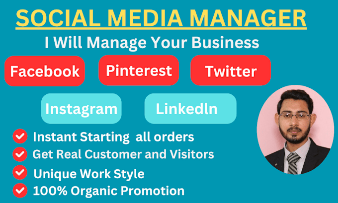 Gig Preview - Be your social media manager