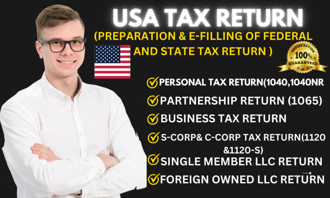 Gig Preview - Prepare and e file USA tax return for individual, corporate