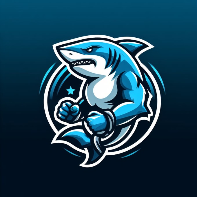 Gig Preview - Design creative shark mascot logo