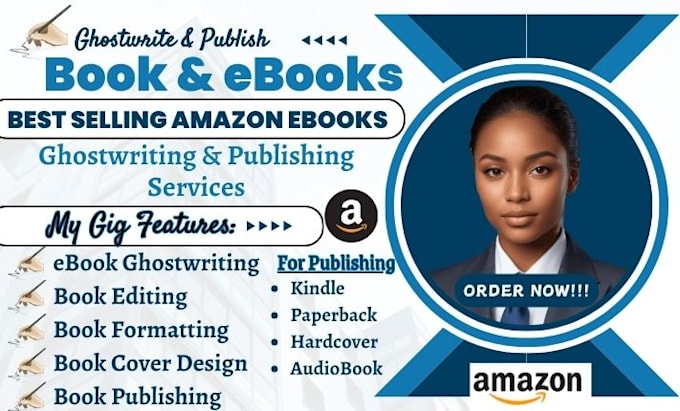 Gig Preview - Publish book on amazon kindle KDP, do book and ebook writing,KDP book formatting