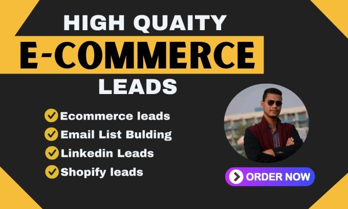 Gig Preview - Do b2b ecommerce leads b2b lead generation shopify leads