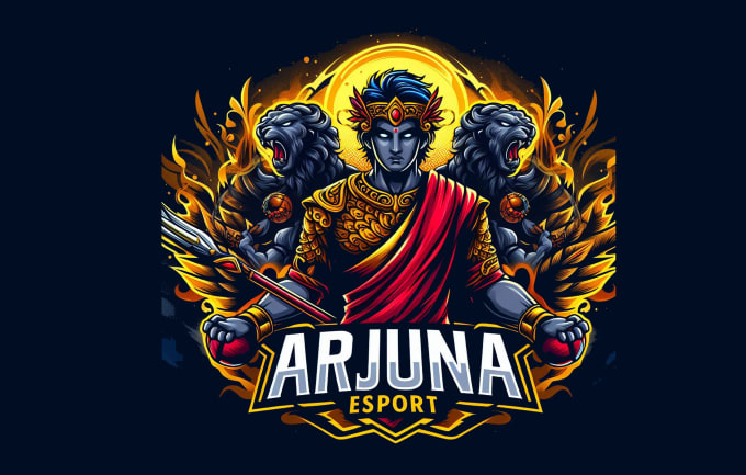 Gig Preview - Make an amazing arjuna esport mascot logo  in just 1 day