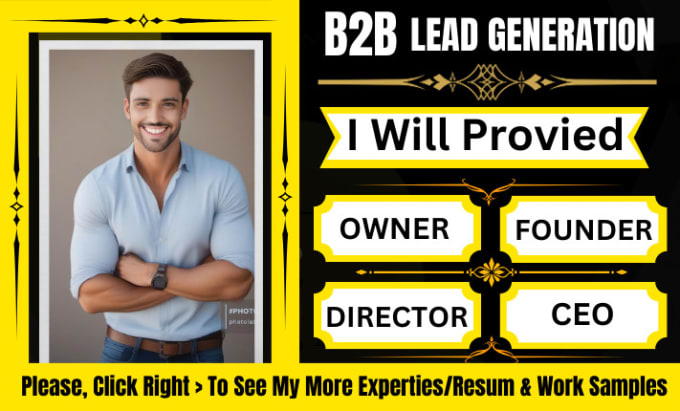 Gig Preview - Do perfect b2b lead generation, email list data scraping business leads