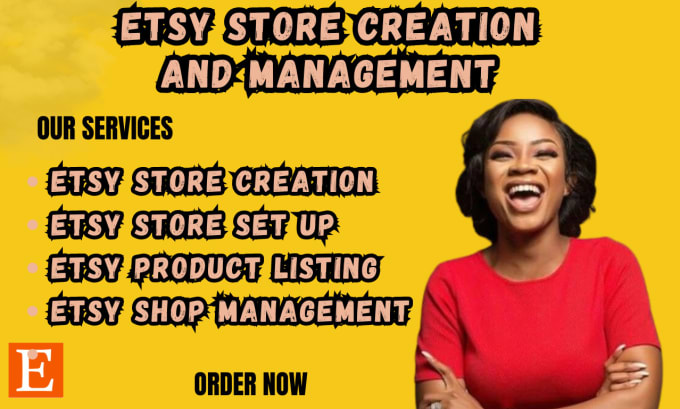 Gig Preview - Do etsy account creation, set up etsy store, etsy store management