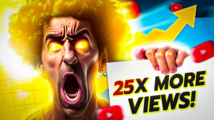 Gig Preview - Design clickbait youtube thumbnail, vibrant thumbnail, attractive thumbnail