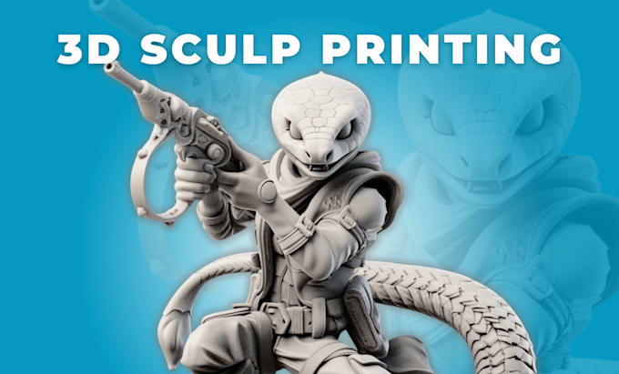 Gig Preview - Sculpt 3d model character, toys, action figure for 3d printing and rendering