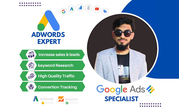 Gig Preview - Be your google ads manager to manage your adwords, PPC campaign