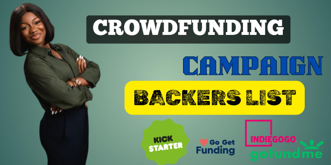 Gig Preview - Provide real and active crowdfunding backers list for your campaign