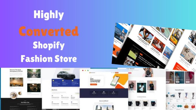 Gig Preview - Make professional shopify store and fashion clothing store