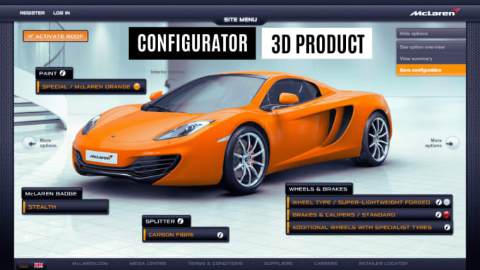 Gig Preview - Deliver stunning 2d or 3d configurators and interactive websites