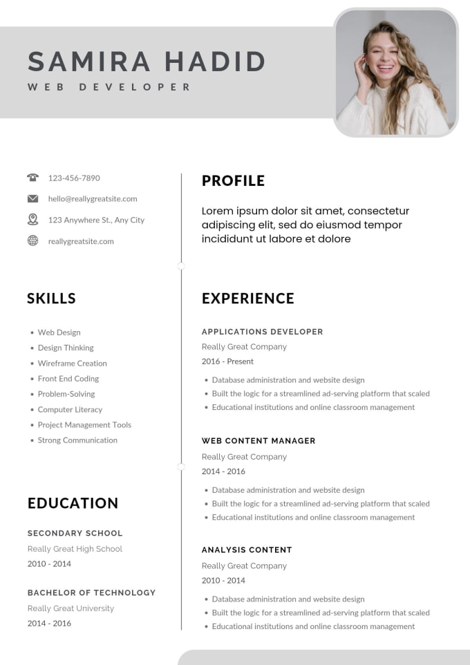 Gig Preview - Do clean and attractive resume design