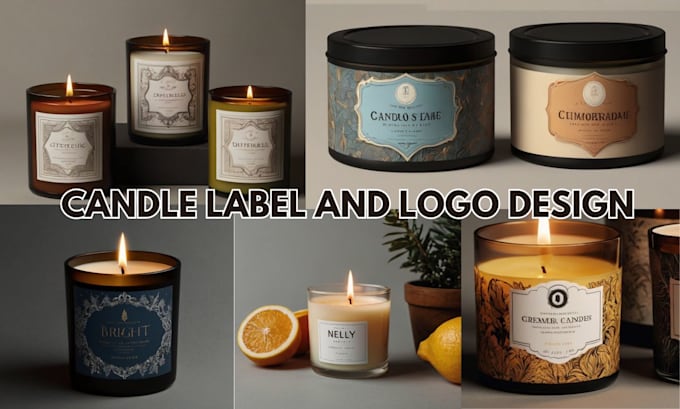 Gig Preview - Design candle label design, candle packaging, candle logo, product label design