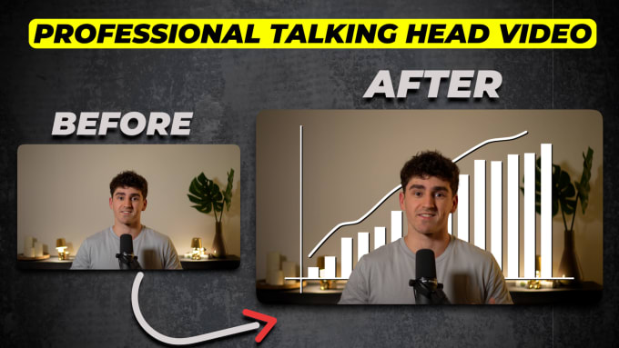 Gig Preview - Do pro youtube talking head video with clean modern graphics