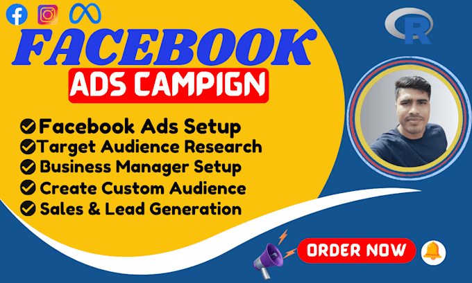 Gig Preview - Setup facebook ads and instagram ads campaign meta ads for your business