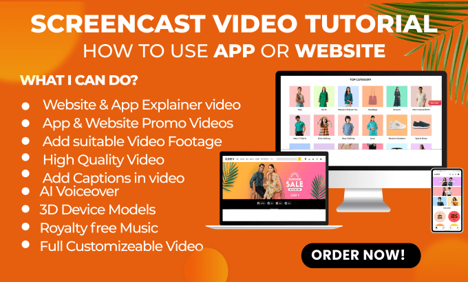 Gig Preview - Make a screencast video to demo your website, app, or saas product