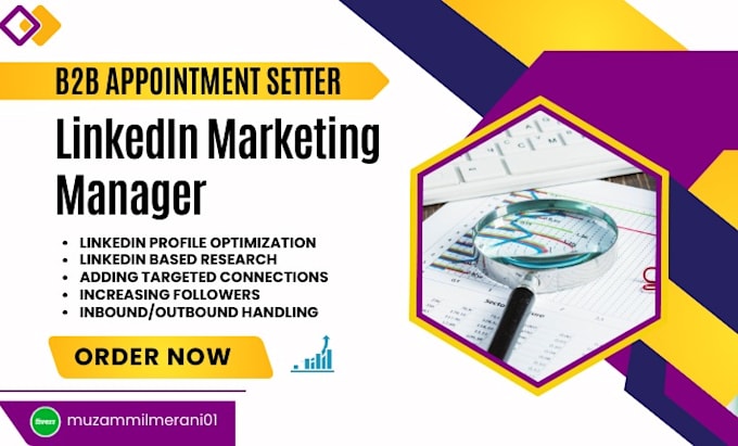 Gig Preview - Be your linkedin marketing manager and b2b appointment setter