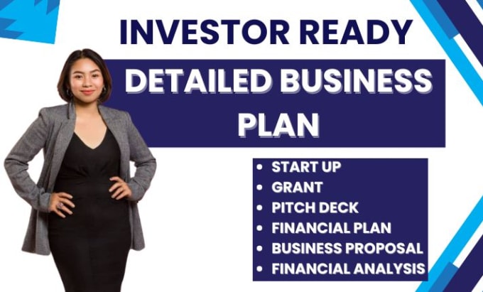 Gig Preview - Write a detailed investor business plan for startups grants pitch financial plan