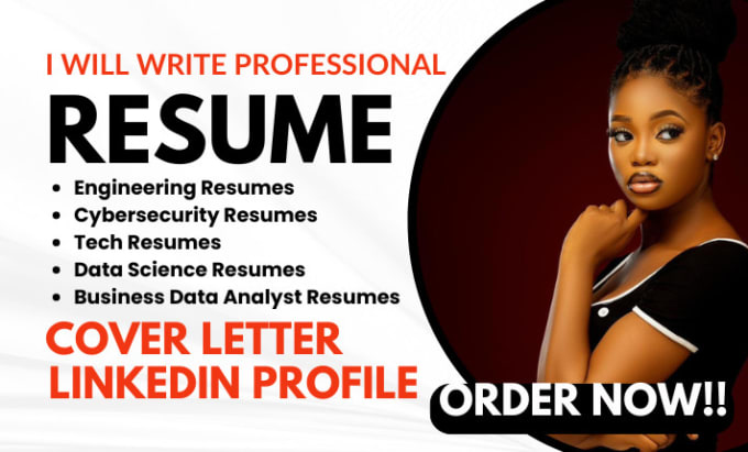 Gig Preview - Write engineering resume, cybersecurity, tech resume, ats resume, resume writing