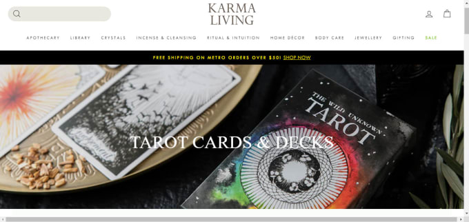 Gig Preview - Design spiritual product shopify store tarot reading candle dropshipping website