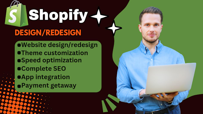 Gig Preview - Create, redesign shopify dropshipping store,shopify website