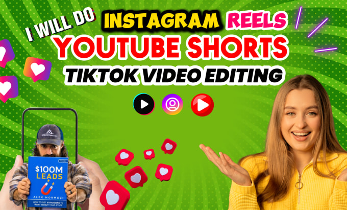 Gig Preview - Edit instagram reels, youtube shorts and tiktok video editing