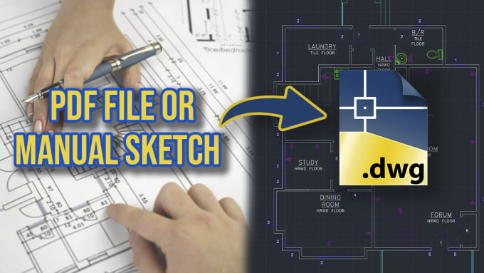 Gig Preview - Convert PDF and sketch to autocad dwg file