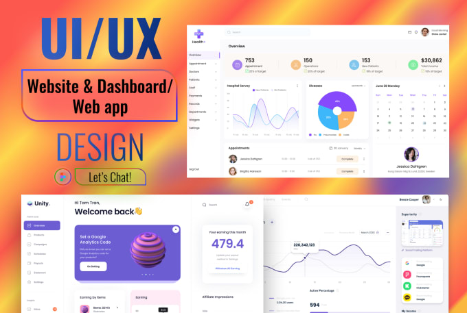 Gig Preview - Do dashboard ui saas admin dashboard uiux dashboard ui design in figma