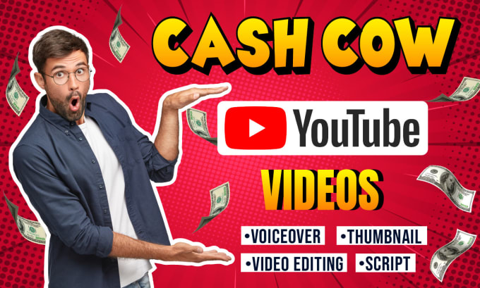 Gig Preview - Create faceless cash cow videos, youtube automated cash cow channel