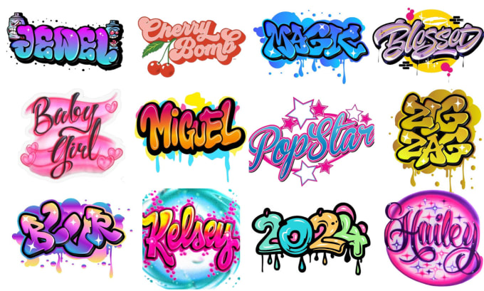 Gig Preview - Do graffiti, calligraphy, air brush,neon,80s design logo