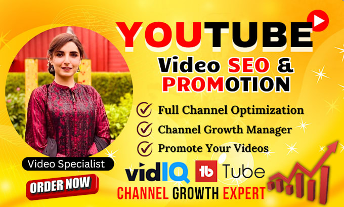 Bestseller - do best youtube video SEO expert optimization and channel growth manager