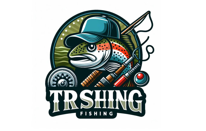 Gig Preview - Design eye catchy trout fishing mascot logo with unlimited revisions