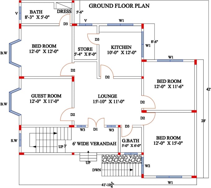 Gig Preview - Draw 2d and 3d  architectural floor plan